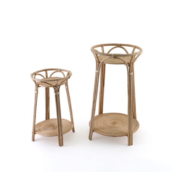 SHESAY Rustic Rattan Plant Stand