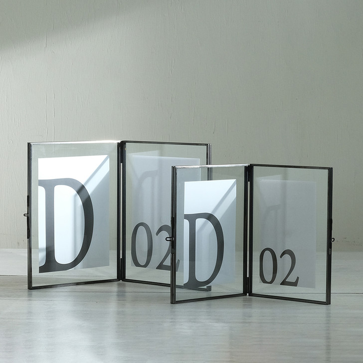 SHESAY Rusty BRASS Photo Frame Double