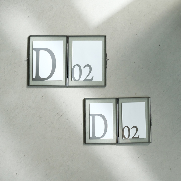 SHESAY Rusty BRASS Photo Frame Double