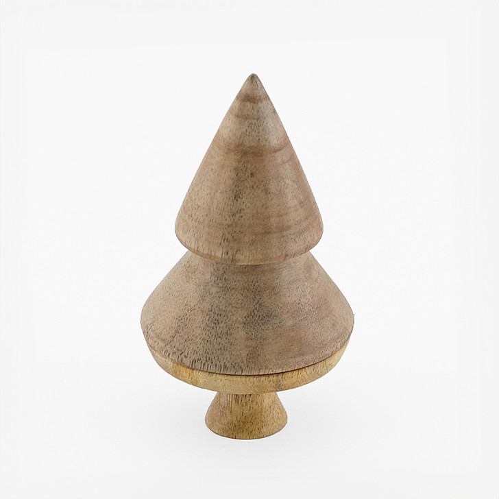 SHESAY 2-Tier Mango Wood Tree Ornament