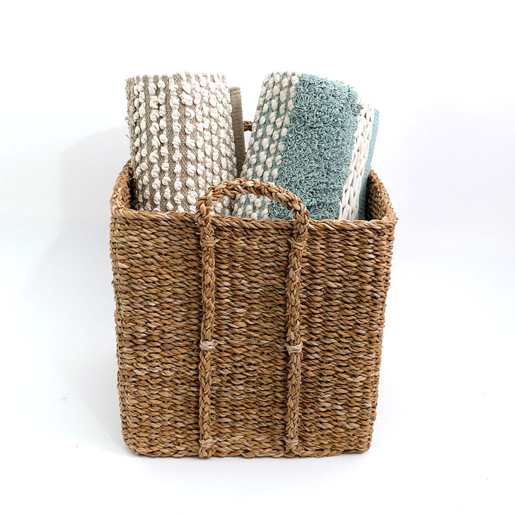 SHESAY Seagrass Square Plant Basket