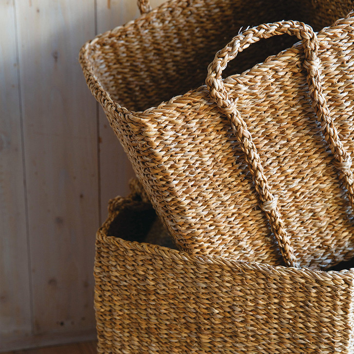 SHESAY Seagrass Square Plant Basket