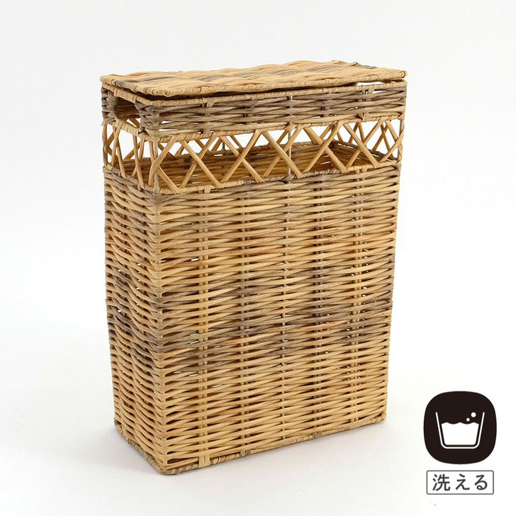SHESAY Washable Tall Basket with Lid