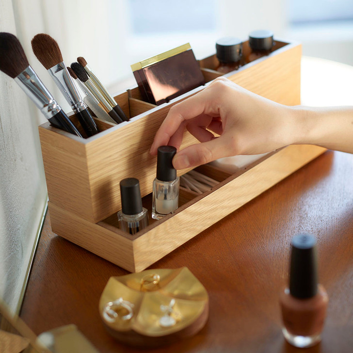 SHESAY Oak Wood Partition Box