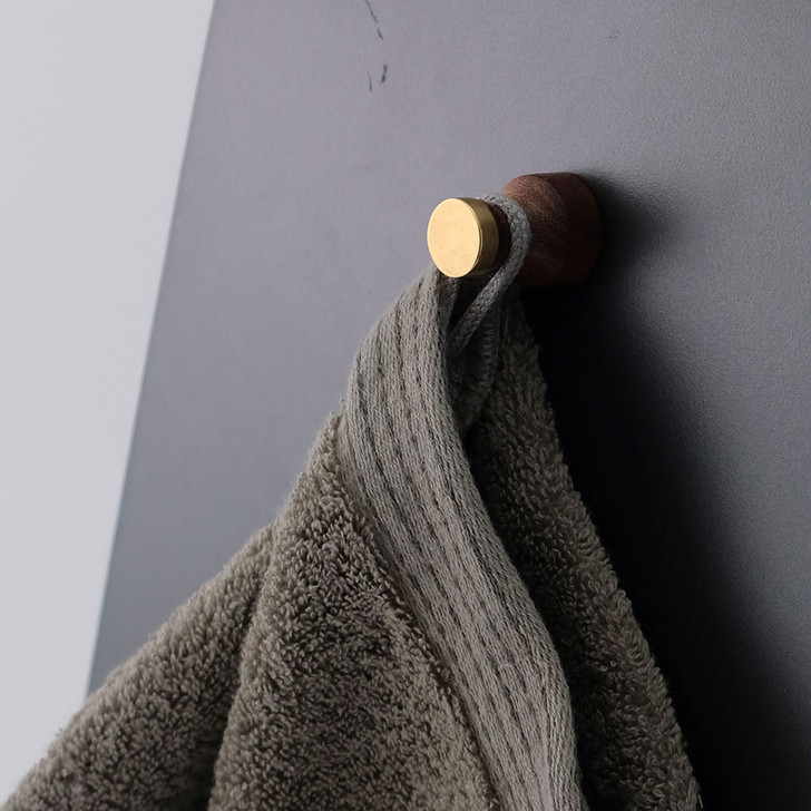 SHESAY Wood and Brass Magnetic Hook