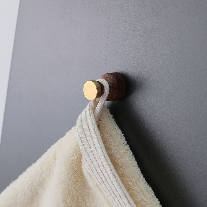 SHESAY Wood and Brass Magnetic Hook