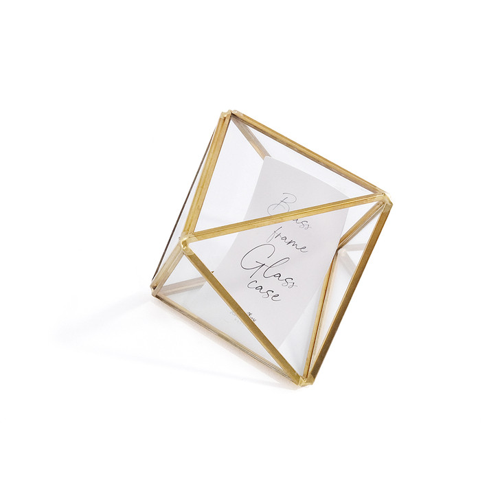 SHESAY Brass Frame Glass Case