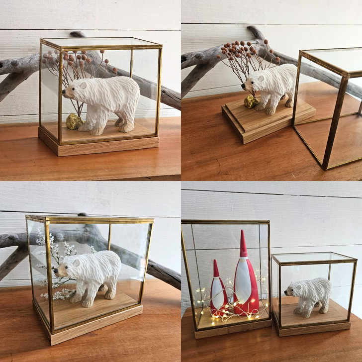 SHESAY Brass Frame Display Box Wide
