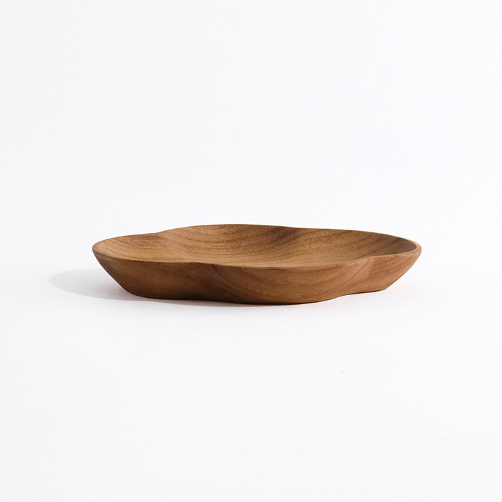SHESAY Teakwood Flower-shaped Plate