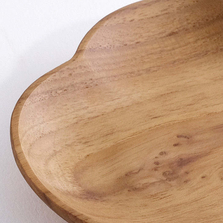 SHESAY Teakwood Flower-shaped Plate