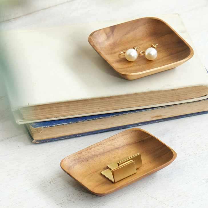 SHESAY Teakwood Rectangular Plate