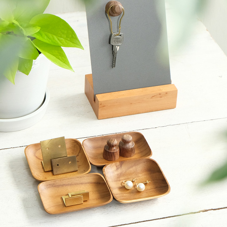 SHESAY Teakwood Rectangular Plate