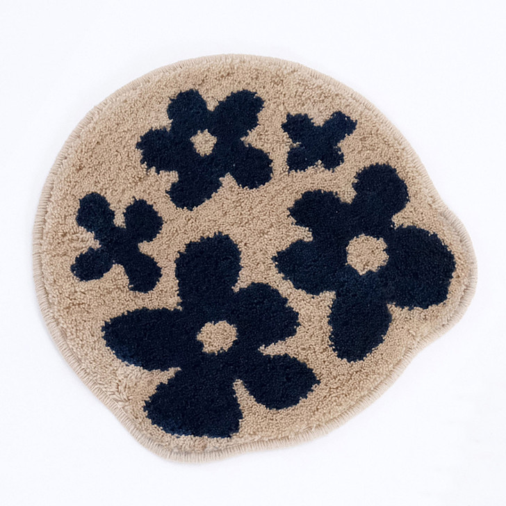 SHESAY Hook-woven Floral Chair Pad