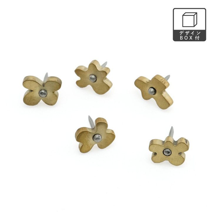 SHESAY 5 Brass Flower Pins