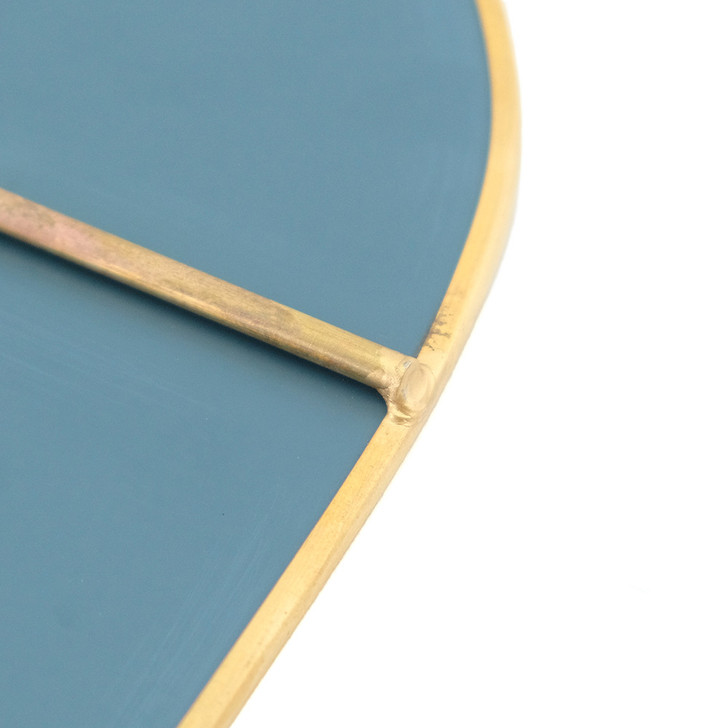 SHESAY Brass-edged Stand Mirror