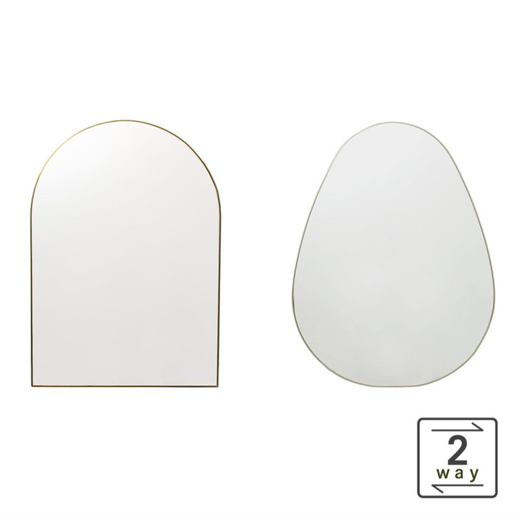 SHESAY Brass-edged Wall and Stand Mirror
