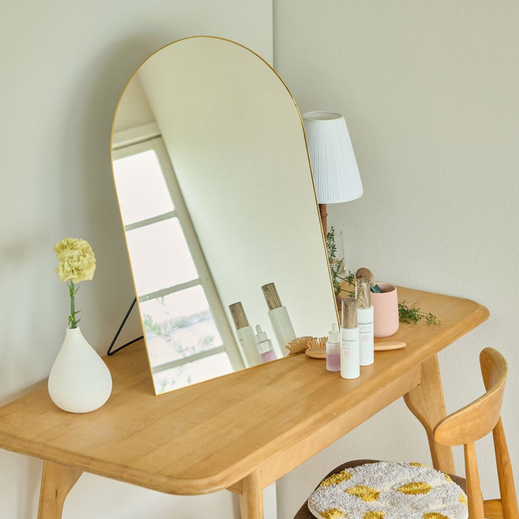 SHESAY Brass-edged Wall and Stand Mirror