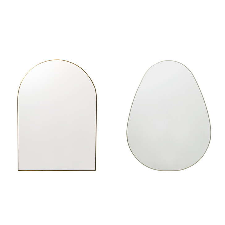 SHESAY Brass-edged Wall and Stand Mirror