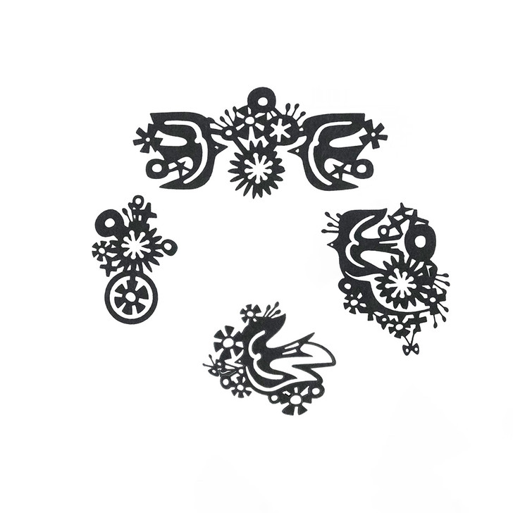 SHESAY Re:co Art Clip BIRD_Black