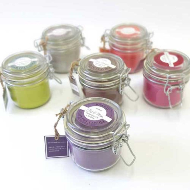 SHESAY Biscuit Glass Pot Candles