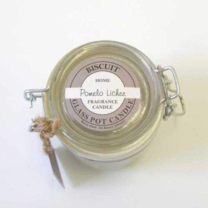 SHESAY Biscuit Glass Pot Candles