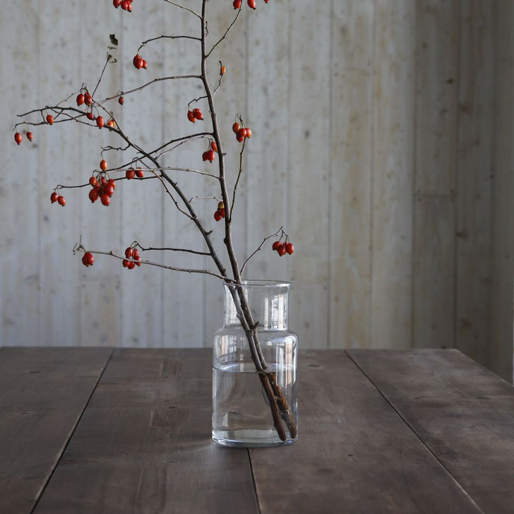 SHESAY Wide-mouthed Glass Flower Vase