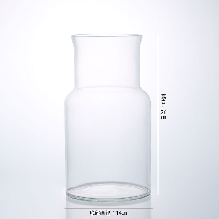 SHESAY Wide-mouthed Glass Flower Vase