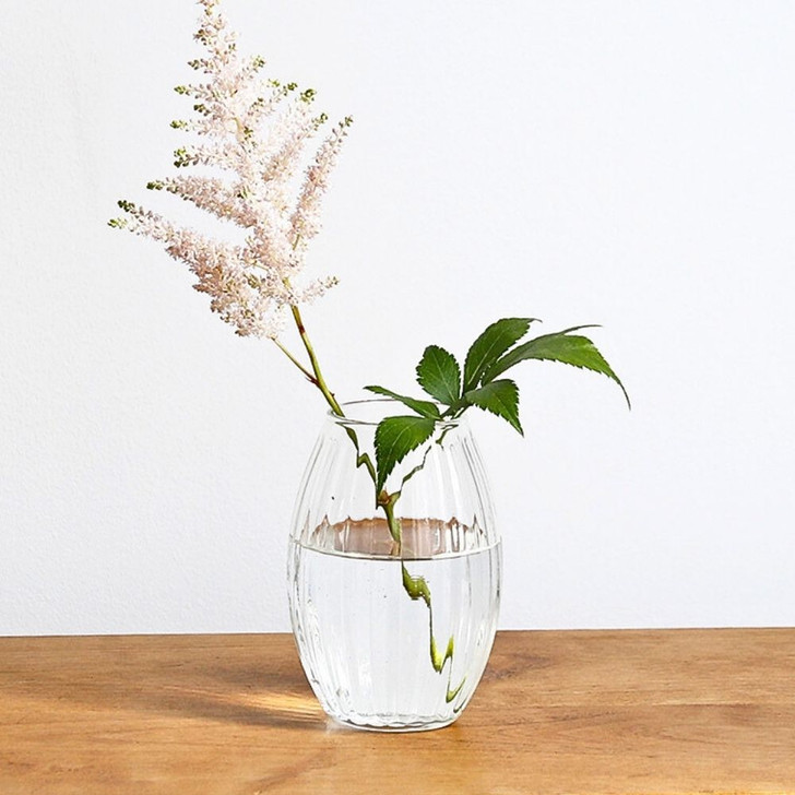 SHESAY Crown Glass Coole Line Flower Vase, Citron