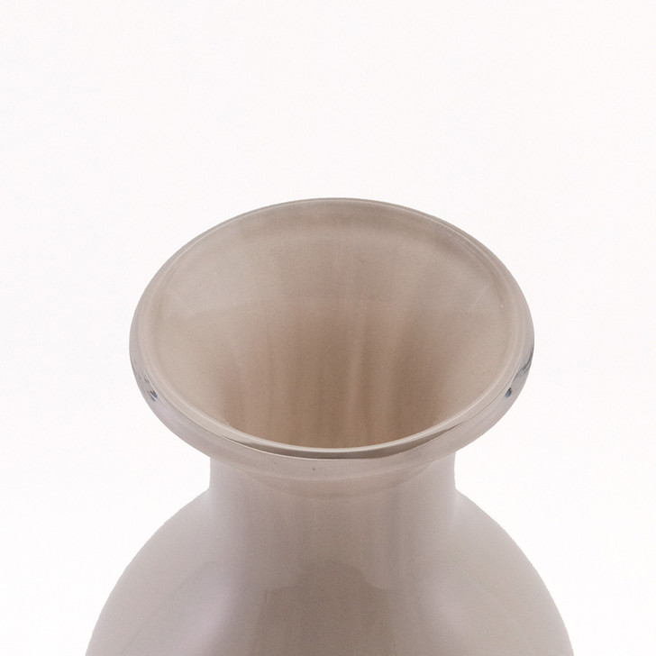 SHESAY Tall Milky Glass Flower Vase 