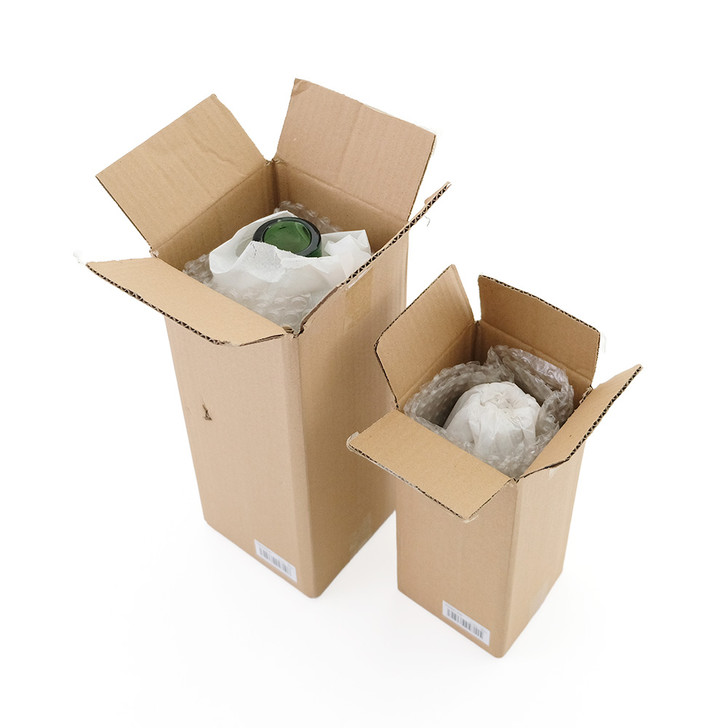 SHESAY Colored Glass Flower Vase with Long Neck