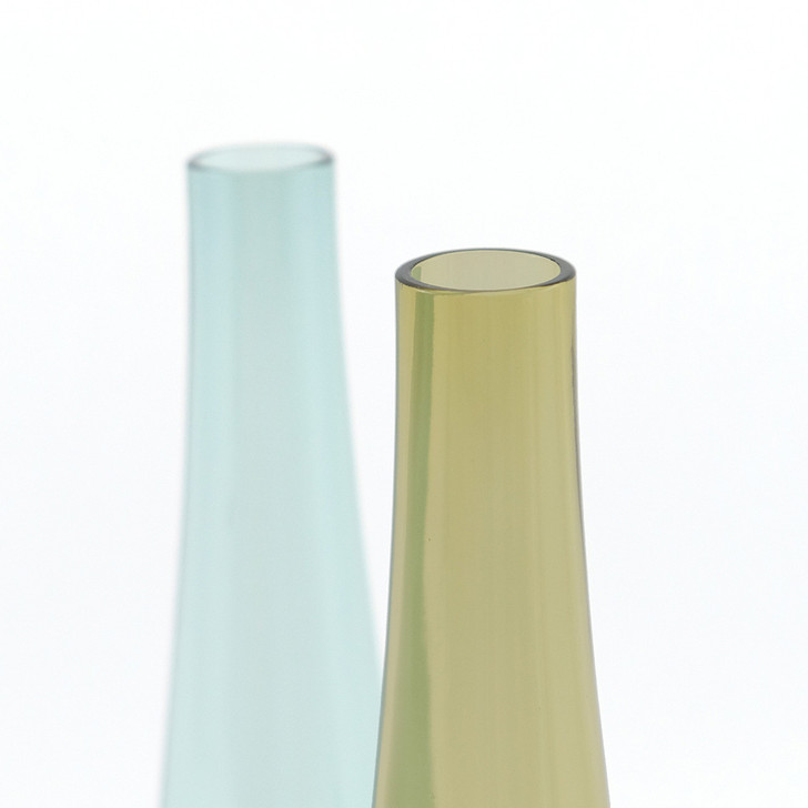 SHESAY Colored Glass Flower Vase Cone