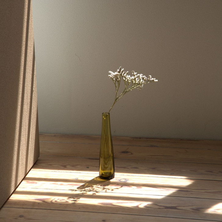 SHESAY Colored Glass Flower Vase Cone