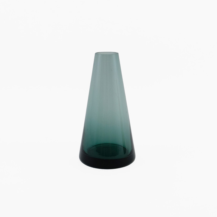SHESAY Colored Glass Flower Vase Cone