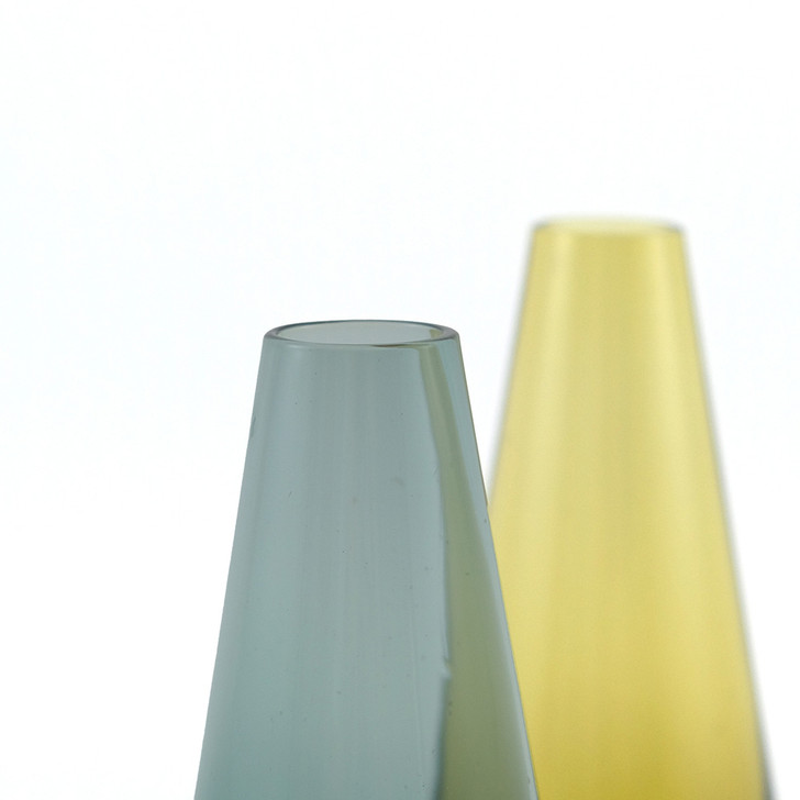 SHESAY Colored Glass Flower Vase Cone