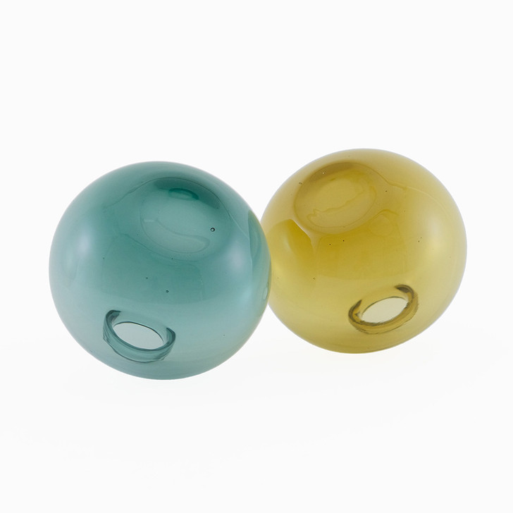 SHESAY Cute Rounded Small Glass Flower Vase 