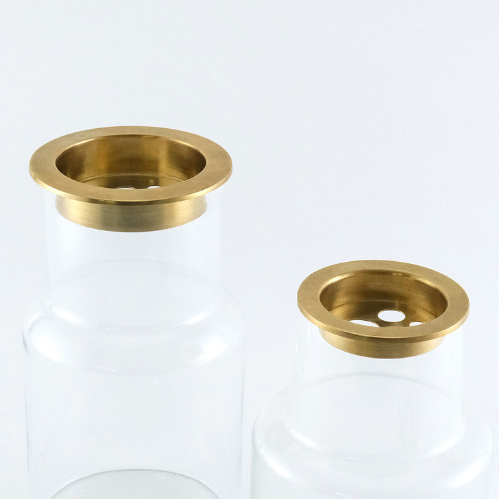 SHESAY Brass Tray for Flowers