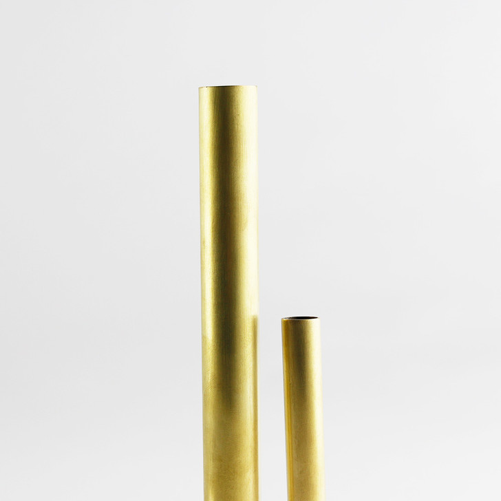 SHESAY BRASS Flower Vase with Cylinders