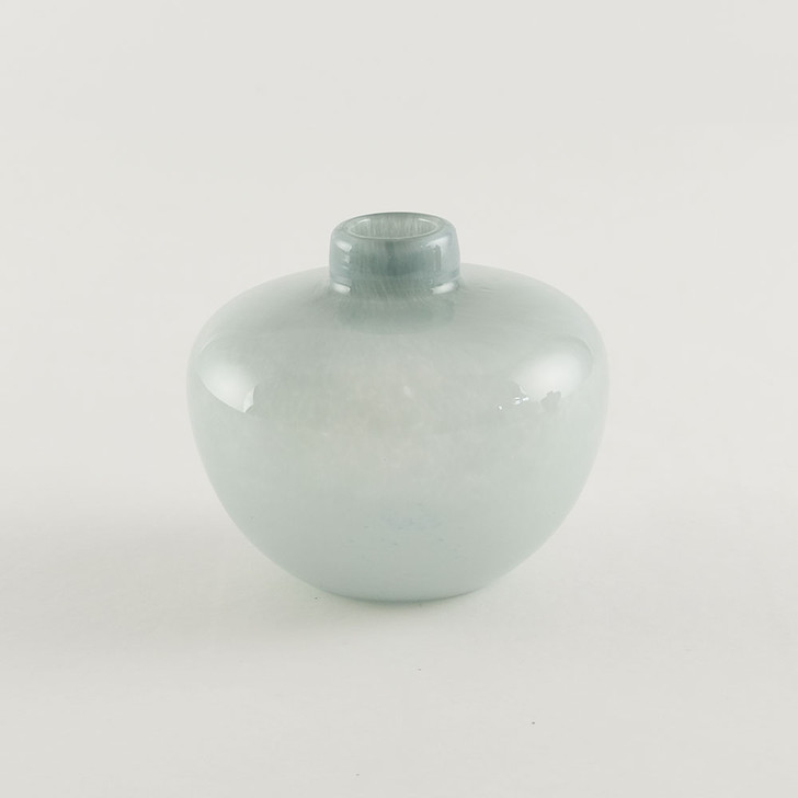 SHESAY Plump Milky Glass Flower Vase