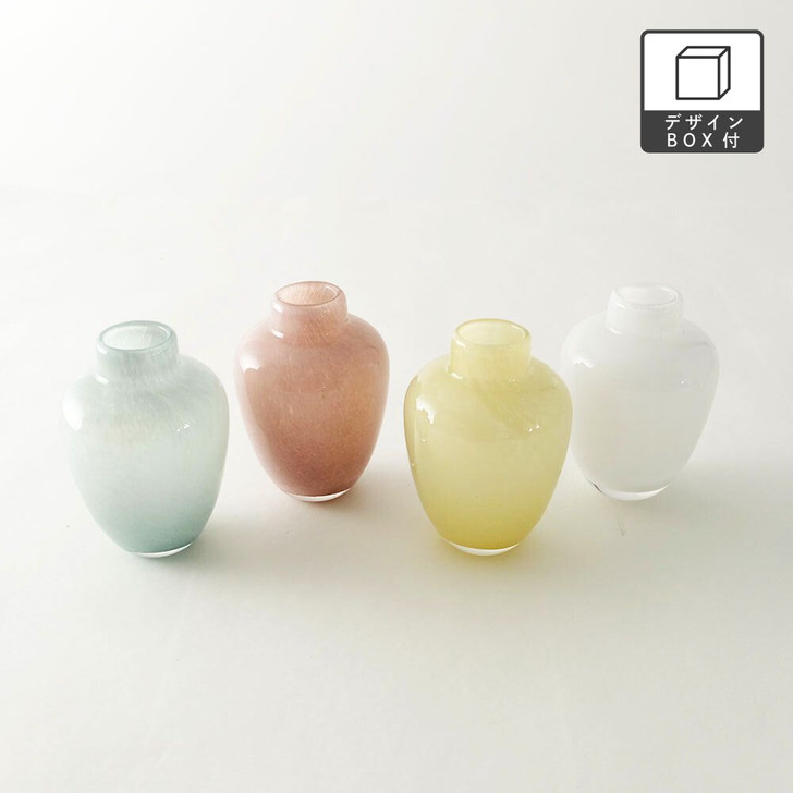 SHESAY Plump Milky Glass Flower Vase Standard