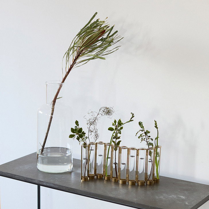 SHESAY Crown Glass Flower Vase Anulaire