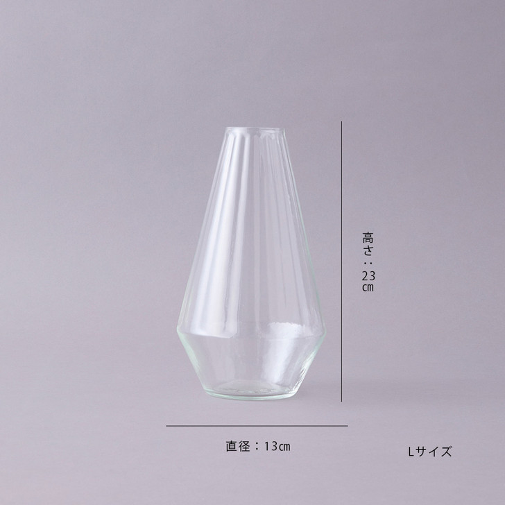 SHESAY Crown Glass Growth Line Flower Vase Muffle