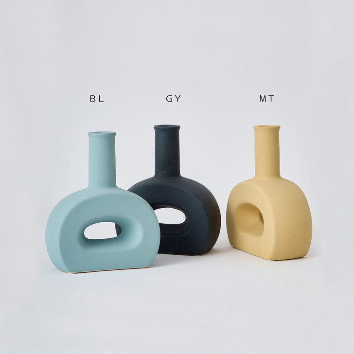 SHESAY Porcelain Flower Vase Atre Wide