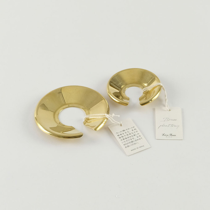 SHESAY Brass Round Plant Tray