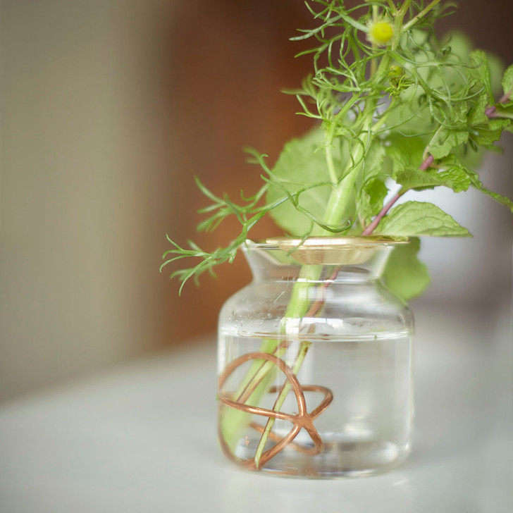 SHESAY Brass Round Plant Tray