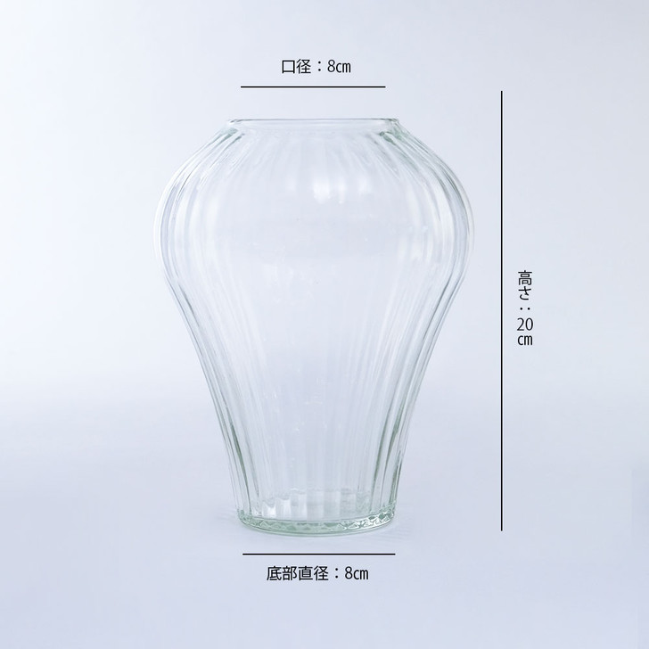 SHESAY Crown Glass Wise Line Flower Vase Olivier