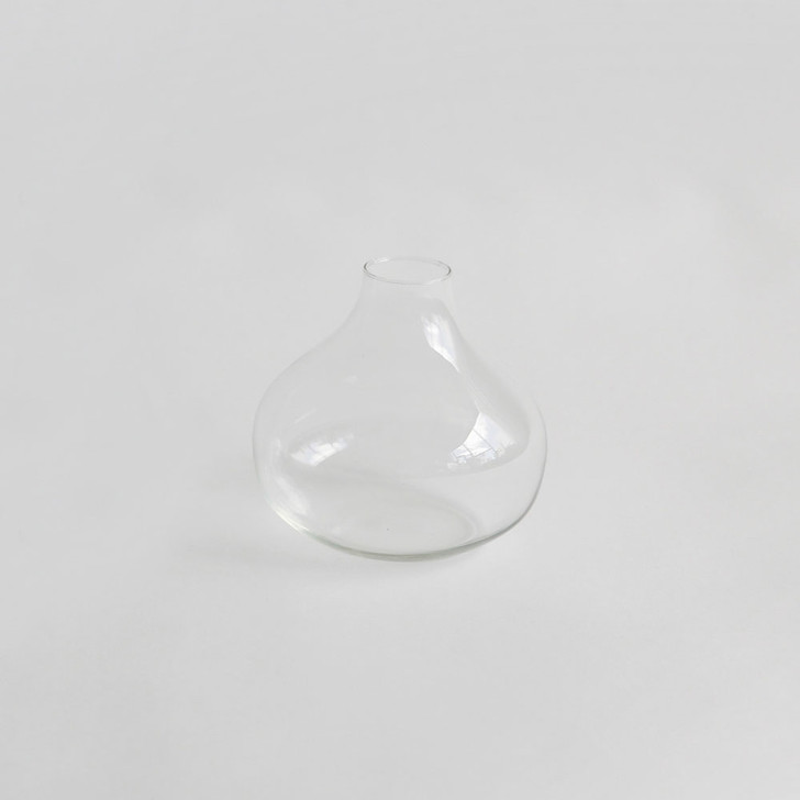 SHESAY Crown Glass Flower Vase Maroon