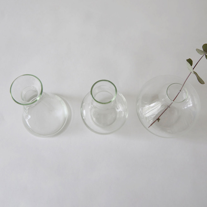 SHESAY Crown Glass Flower Vase Maroon