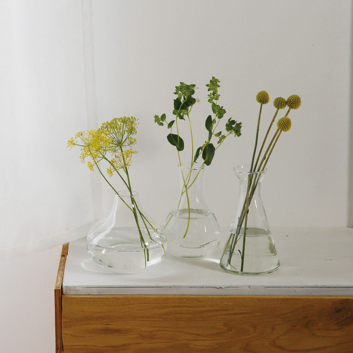 SHESAY Crown Glass Flower Vase Maroon