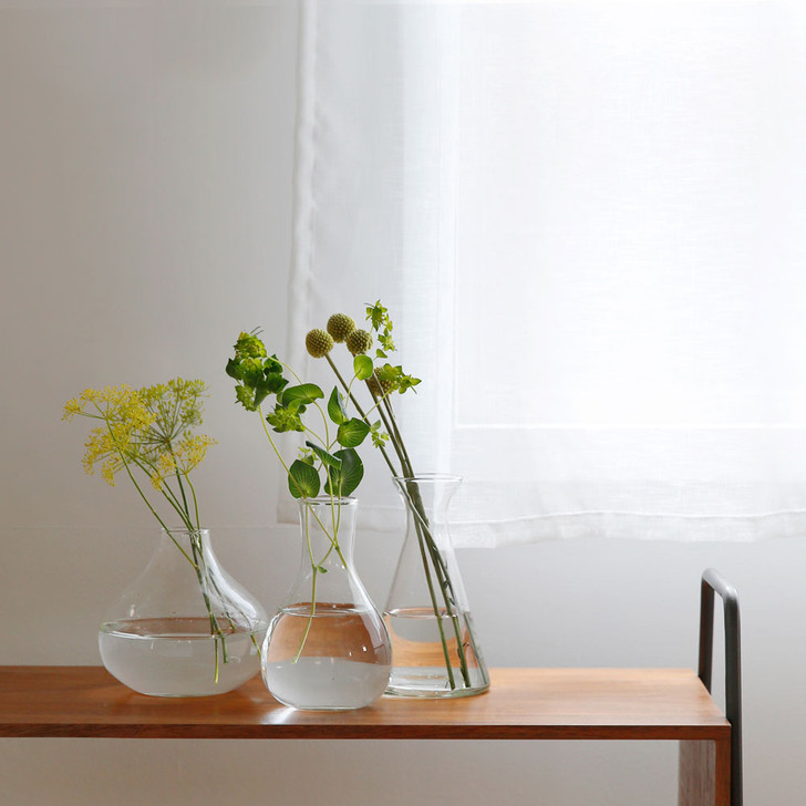 SHESAY Crown Glass Flower Vase Maroon