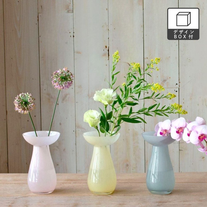 SHESAY Milky Glass Flower Vase Col